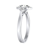 Halo 1.00 ct. Center Oval Lab Grown Diamond Engagement Ring in 14K White Gold