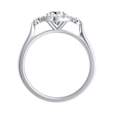 Halo 1.00 ct. Center Oval Lab Grown Diamond Engagement Ring in 14K White Gold