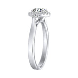 Halo 1.00 ct. Center Round Lab Grown Diamond Engagement Ring in 14K White Gold