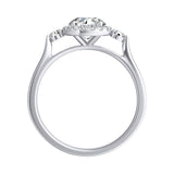 Halo 1.00 ct. Center Round Lab Grown Diamond Engagement Ring in 14K White Gold