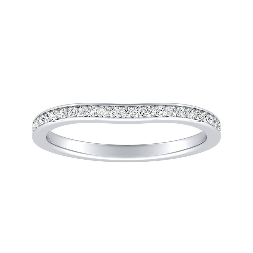 Simran Collection — Lab Grown Diamond Wedding Ring in 14K White Gold