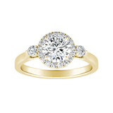 Halo 1.00 ct. Center Round Lab Grown Diamond Engagement Ring in 14K White Gold