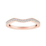 Vintage Lab Grown Diamond Wedding Ring in 14K White Gold