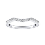 Vintage Lab Grown Diamond Wedding Ring in 14K White Gold