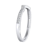 Vintage Lab Grown Diamond Wedding Ring in 14K White Gold