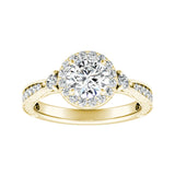 Halo 1.00 ct. Center Round Lab Grown Diamond Engagement Ring in 14K White Gold