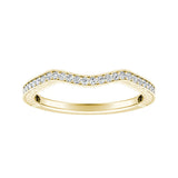 Vintage Lab Grown Diamond Wedding Ring in 14K White Gold