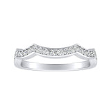 Modern Lab Grown Diamond Wedding Ring in 14K White Gold