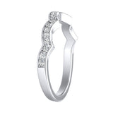 Modern Lab Grown Diamond Wedding Ring in 14K White Gold