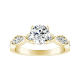 1.00 ct. Center Round Lab Grown Modern Diamond Engagement Ring in 14K White Gold