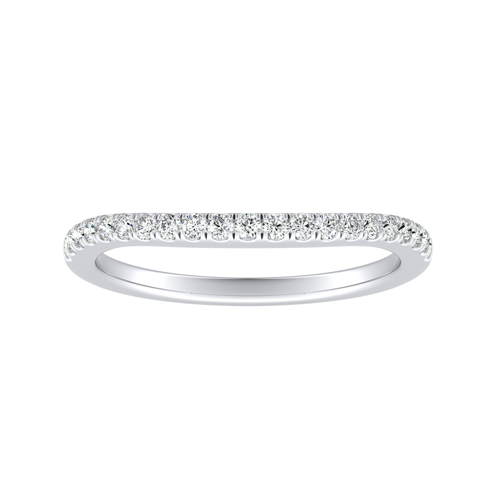 Simran Collection — Lab Grown Diamond Wedding Ring in 14K White Gold
