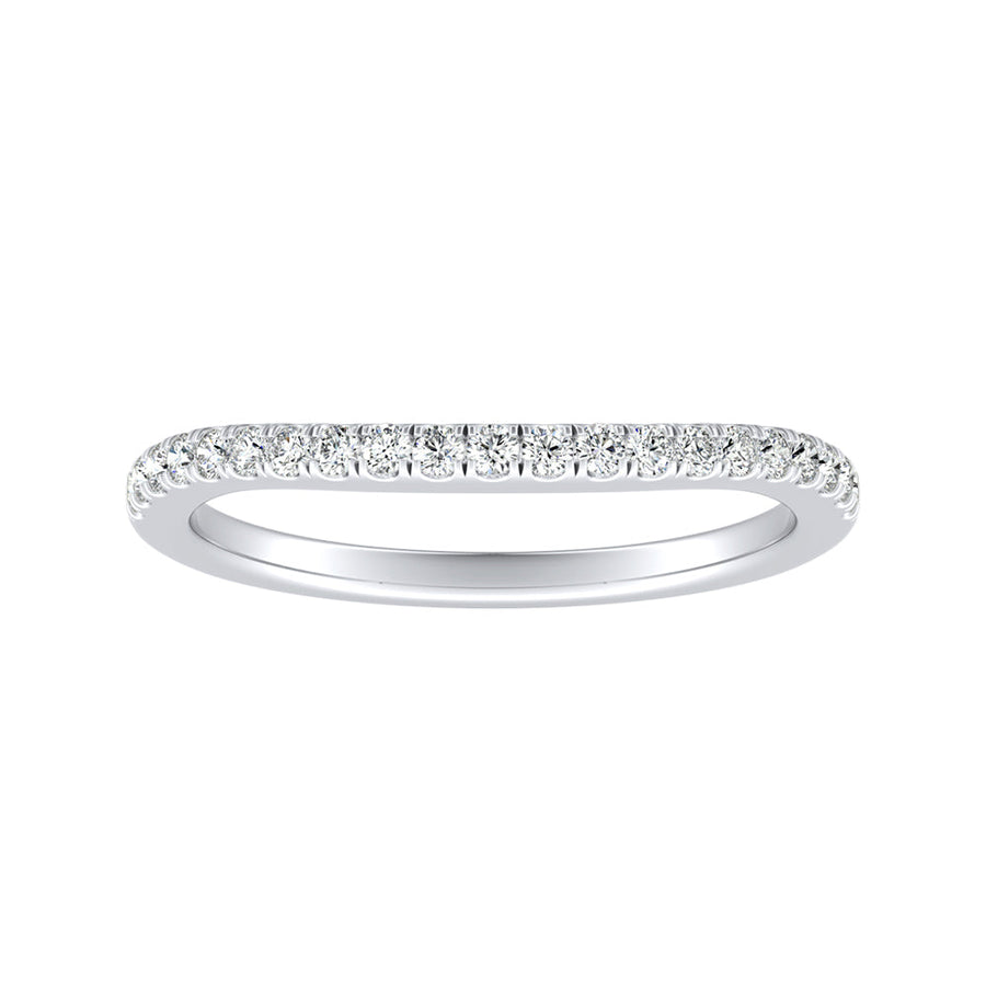 Simran Collection — Lab Grown Diamond Wedding Ring in 14K White Gold