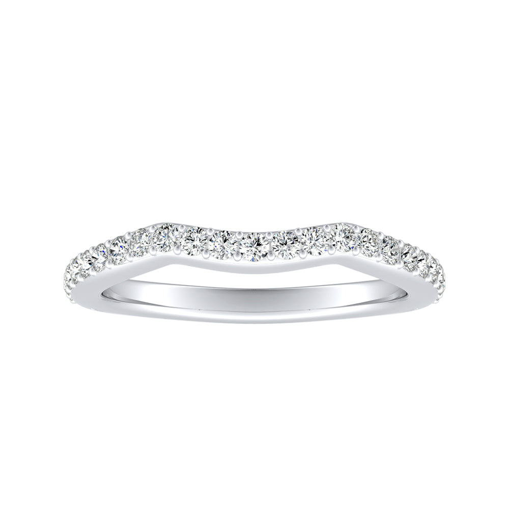 Simran Collection — Lab Grown Diamond Wedding Ring in 14K White Gold