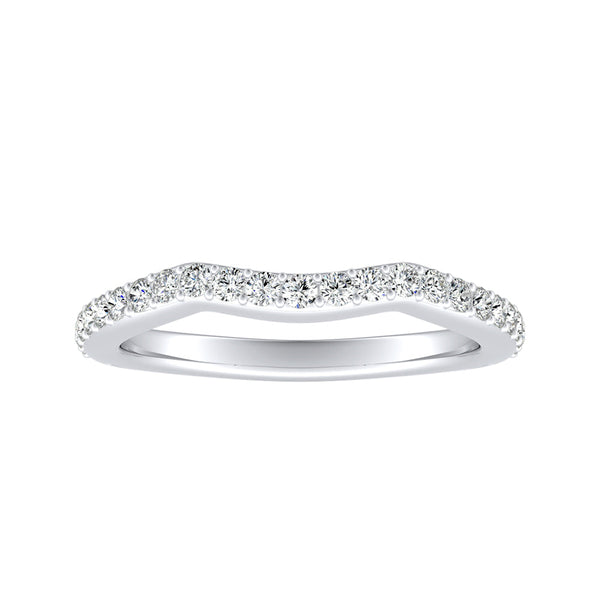 Lab Grown Diamond Wedding Ring in 14K White Gold