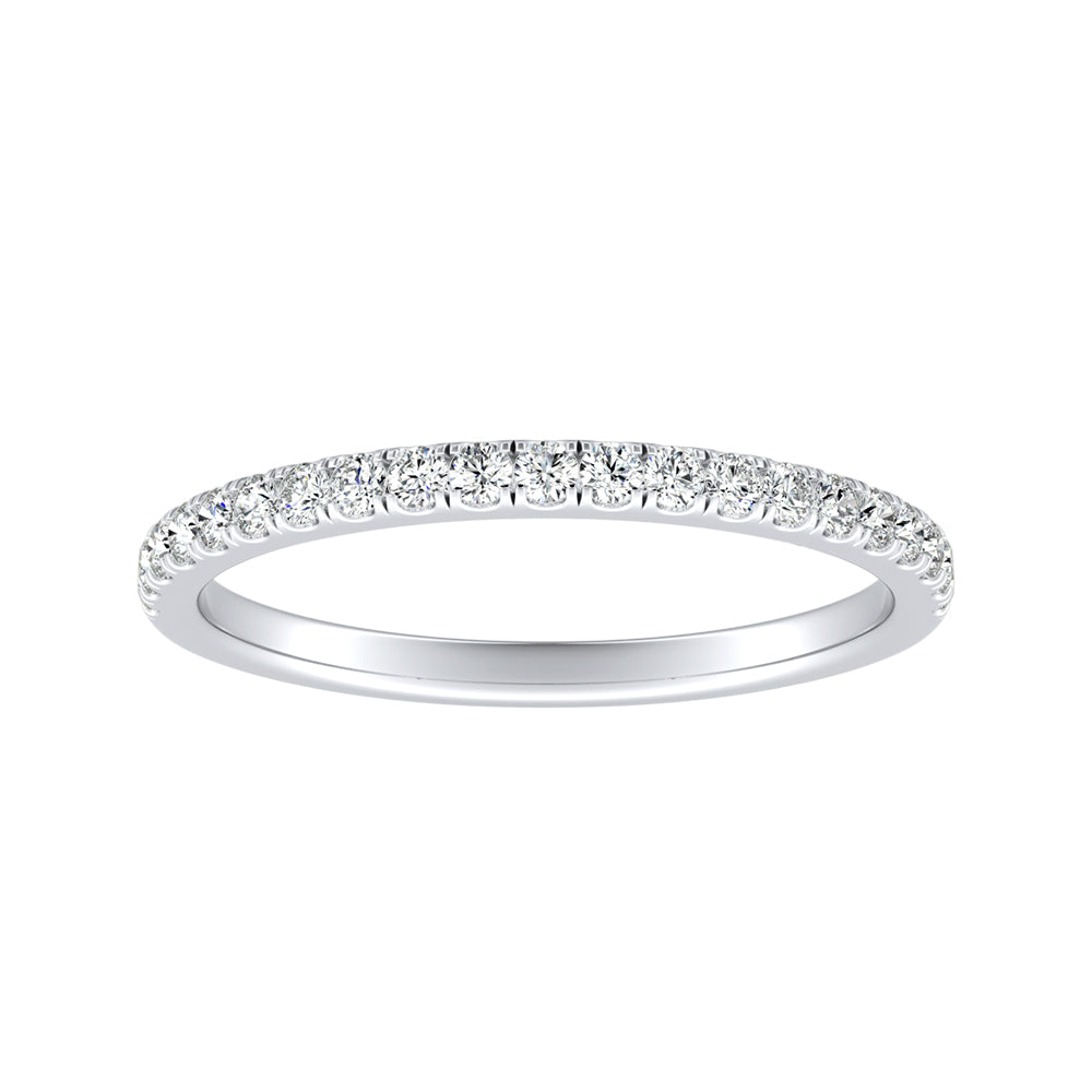 Simran Collection — Classic Lab Grown Diamond Wedding Ring in 14K White Gold