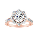 Halo 1.00 ct. Center Round Lab Grown Diamond Engagement Ring in 14K White Gold