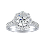Halo 1.00 ct. Center Round Lab Grown Diamond Engagement Ring in 14K White Gold