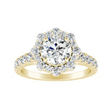 Halo 1.00 ct. Center Round Lab Grown Diamond Engagement Ring in 14K White Gold