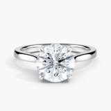 Hidden Details Solitaire Engagement Ring with  1.00 ct. Center Round Lab Grown Diamond Engagement Ring in 14K Yellow Gold