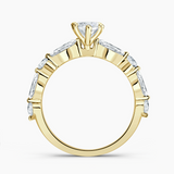 Diamond Engagement Ring with  1.00 ct. Center Marquise Lab Grown Diamond in 14K Yellow Gold