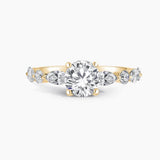 Diamond Engagement Ring with  1.00 ct. Center Round Lab Grown Diamond in 14K White Gold