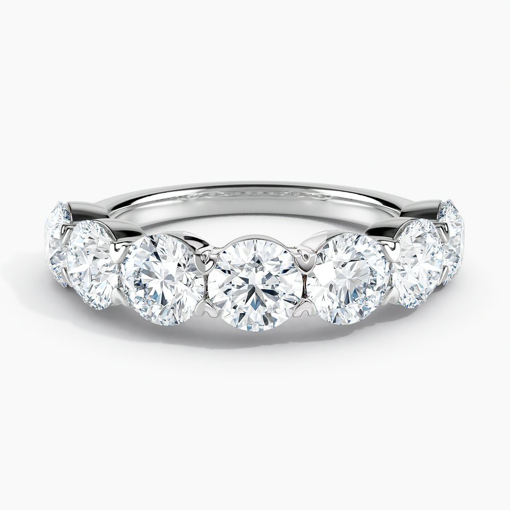 Simran Collection — Semi Eternity Wedding Band 3.00 cttw Round Lab Grown Diamond