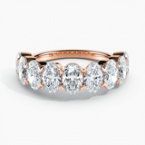 Semi Eternity Wedding Band 3.25 cttw Oval Lab Grown Diamond
