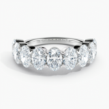 Semi Eternity Wedding Band 3.25 cttw Oval Lab Grown Diamond