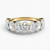 Semi Eternity Wedding Band 3.25 cttw Oval Lab Grown Diamond