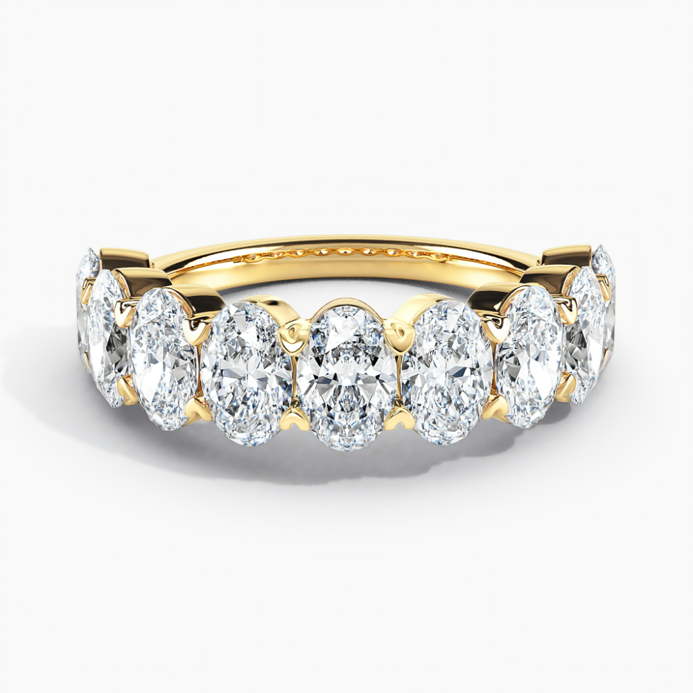 Simran Collection — Semi Eternity Wedding Band 3.25 cttw Oval Lab Grown Diamond