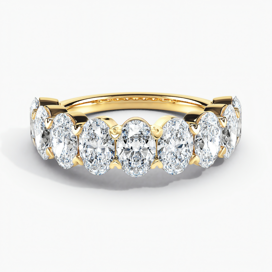 Simran Collection — Semi Eternity Wedding Band 3.25 cttw Oval Lab Grown Diamond