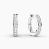 Huggie Hoop Lab Grown Diamond Earrings 0.50 Ct. tw. 14K White Gold