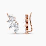 Marquise Lab Grown Diamond Earring Climbers 1.50 Ct. tw. 14K White Gold