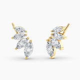 Marquise Lab Grown Diamond Earring Climbers 1.50 Ct. tw. 14K White Gold