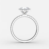 Halo 1.00 ct. Center Round Lab Grown Diamond Engagement Ring in 14K White Gold