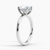 Under Halo 1.00 ct. Center Oval Lab Grown Diamond Engagement Ring in 14K White Gold