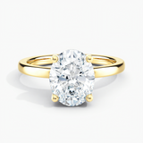 Under Halo 1.00 ct. Center Oval Lab Grown Diamond Engagement Ring in 14K White Gold
