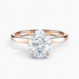 Under Halo 1.00 ct. Center Oval Lab Grown Diamond Engagement Ring in 14K White Gold
