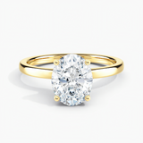 Under Halo 1.00 ct. Center Oval Lab Grown Diamond Engagement Ring in 14K White Gold