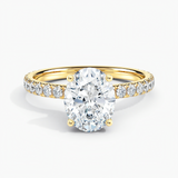 Under Halo 1.00 ct. Center Oval Lab Grown Diamond Engagement Ring in 14K White Gold